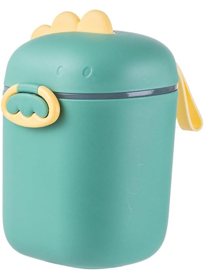CLENEA Formula Dispenser with Scoop, Dinosaur Formula Container Portable Milk Powder Storage Box with Handle Fruit Snack Food Holder for Travel Outdoor (L) - Image 1